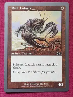 Magic The Gathering UNGLUED SCISSORS LIZARD TIGER LOBSTER artifact card MTG - Image 3