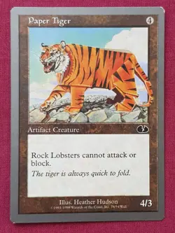 Magic The Gathering UNGLUED SCISSORS LIZARD TIGER LOBSTER artifact card MTG - Image 5