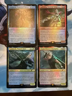 MTG Final Fantasy Four Promo Cards Foil Magic The Gathering Costco - Image 1