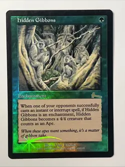 MTG Magic the Gathering Hidden Gibbons FOIL Rare Urza's Legacy 104/143 - Image 1