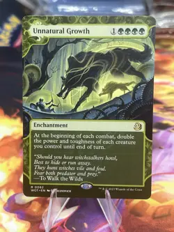 1x Unnatural Growth NM, English Wilds of Eldraine: Enchanting Tales MTG - Image 1