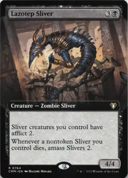 Lazotep Sliver (Extended Art) R Commander Masters 764 - MTG - Image 1