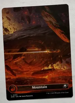 Mountain 0265 (Borderless) 0265 (NM) Edge of Eternities EOE Magic MTG - Image 1