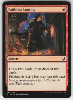 Faithless Looting C Commander 2019 140 MTG - Image 1