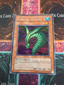 Yugioh Sinister Serpent SDD-002 Prismatic Secret Rare Unlimited Lightly Played - Image 1
