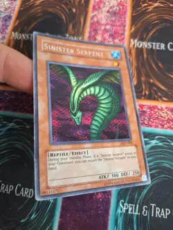 Yugioh Sinister Serpent SDD-002 Prismatic Secret Rare Unlimited Lightly Played - Image 2