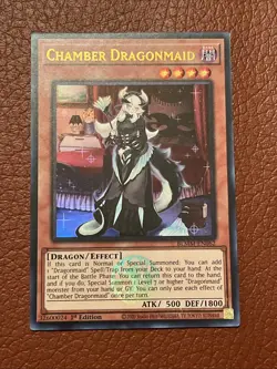 Yugioh Chamber Dragonmaid (Emblem) BLMM-EN062 Ultra Rare 1st Ed Near Mint - Image 1