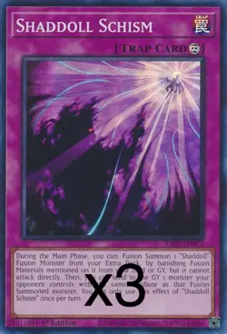 3X Yugioh Shaddoll Schism RA01-EN077 Secret Rare 1st Edition NM - Image 1