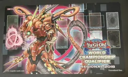 Yugioh Topologic Bomber Dragon WCQ 2018 Playmat Regional Promo Play Mat Used - Image 1