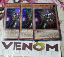 3x (M/NM) - Vision HERO Poisoner - BLHR-EN008 - Ultra Rare - 1st Edition YuGiOh - Image 1