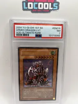 Yu-Gi-Oh! Armed Dragon LV7 1st Edition Ultimate Rare SOD-EN015 PSA 7 Mint - Image 1