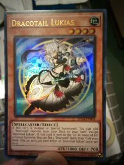 Dracotail Lukias JUSH-EN001 Justice Hunters 1st Edition Yu Gi Oh! Unplayed - Image 1