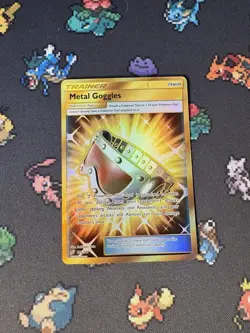 Pokemon Cards Metal Goggles 195/181 Gold Secret Rare Team Up - (NM) - Image 1