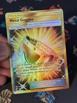 Pokemon Cards Metal Goggles 195/181 Gold Secret Rare Team Up - (NM) - Image 2