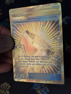 Pokemon Cards Metal Goggles 195/181 Gold Secret Rare Team Up - (NM) - Image 3