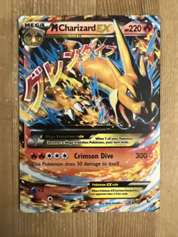 Mega Charizard EX ULTRA RARE 13/106 XY Flashfire Pokemon card TCG DMG HOLO - Image 1
