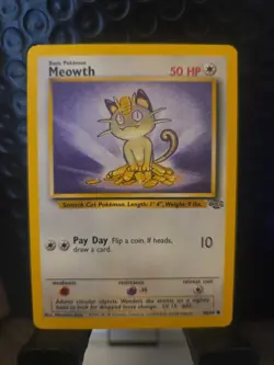 Pokemon Card 1999 Jungle Set Meowth 56/64 1st Edition NM-Mint - Image 1