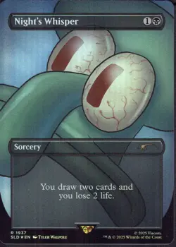 Night's Whisper - Rainbow Foil - Spongebob Card Secret Lair Drop MTG NM - Image 1