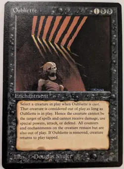 MTG ARABIAN NIGHTS: 1x NM Oubliette (Dark) Magic the Gathering ~ Beautiful Card - Image 1