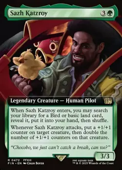 1 x Sazh Katzroy - Foil - Extended Art - Final Fantasy - NM-Mint - MTG - Image 1