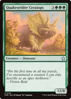 QUAKESTRIDER CERATOPS x4 mtg NM-M Foundations 4 Unc - Image 1