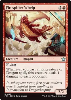 FIRESPITTER WHELP x4 mtg NM-M Foundations 4 Unc - Image 1