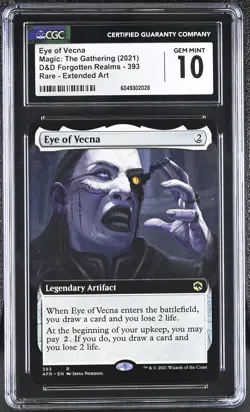 EYE OF VECNA D&D Forgotten Realms Extended Art Rare CGC 10 MTG [Nostalgium] - Image 1