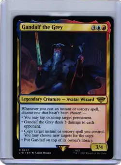 C5268 MAGIC MTG LORD OF THE RINGS GANDALF THE GREY #0207 NM - Image 1