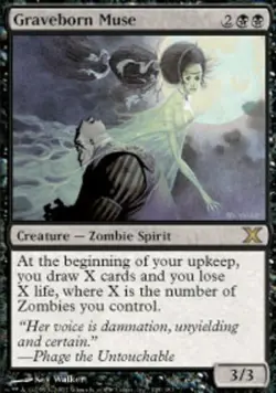 1 x Graveborn Muse - 10th Edition - Moderate Play - MTG - Image 1