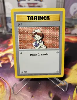 Bill 1st Edition Shadowless 91/102 Common Base Set Trainer 1999 Pokemon TCG NM - Image 1