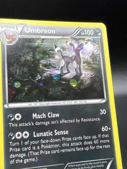 Pokemon TCG Umbreon Black Star Promo XY96 Cosmos Holo Promo Card LP YH1 - Image 2