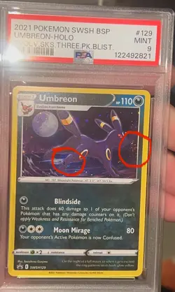 Umbreon SWSH129 Black Star Promo - PSA 9 - Holo Pokemon TCG - 2 SWIRLS🌀🌀 - Image 1