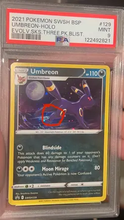 Umbreon SWSH129 Black Star Promo - PSA 9 - Holo Pokemon TCG - 2 SWIRLS🌀🌀 - Image 2