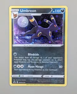 Pokemon TCG - UMBREON Black Star Promo SWSH129 Holo [2021] Evolving Skies LP - Image 1