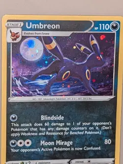Pokemon TCG - UMBREON Black Star Promo SWSH129 Holo [2021] Evolving Skies LP - Image 2