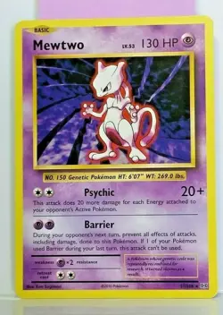 Pokemon XY Evolutions 51 Non Holo Rare Mewtwo PSA 10 GEM MINT - Image 2
