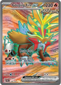 Gouging Fire ex Full Art 188/162 Pokemon TCG Secret Rare Temporal Forces - Image 1