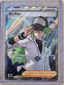 Pokemon TCG 2025 Black Bolt N’S PLAN 163/086 Full Art Trainer MINT - Image 1