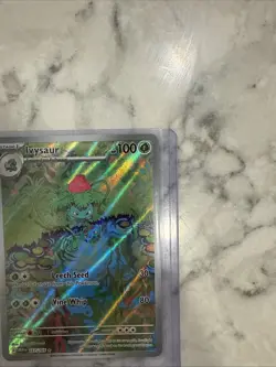 Ivysaur Holo Rare Pokemon Card 100HP Leech Seed Vine Whip - Image 3