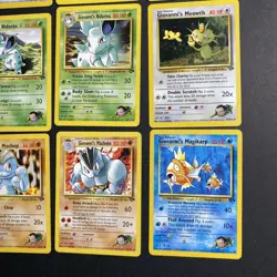 Vintage Pokemon Gym Challenge Giovanni's Lot of 9 Cards Played Condition - Image 4