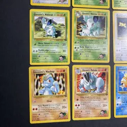 Vintage Pokemon Gym Challenge Giovanni's Lot of 9 Cards Played Condition - Image 5