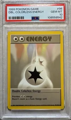 1999 Pokemon Base Set 96/102 Double Colorless Energy PSA 10 - Image 1