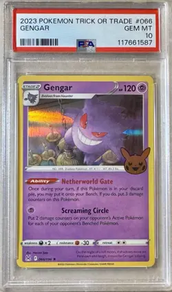 Pokemon TCG 2022 Trick Or Trade GENGAR 066/196 Holo Graded PSA 10 Gem Mint - Image 1