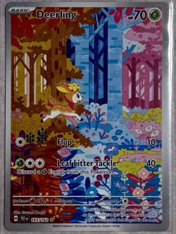 2024 POKEMON TEF EN-TEMPORAL FORCES 165 DEERLING ILLUSTRATION RARE PACK FRESH - Image 1