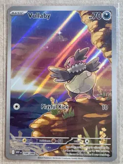 Pokemon TCG 2025 White Flare VULLABY 144/086 Full Art Gold Star Pack Fresh NM - Image 1