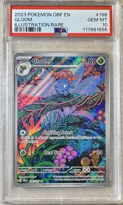 Pokemon TCG 2023 Obsidian Flames GLOOM 198/197 Full Art Graded PSA 10 Gem Mint - Image 1