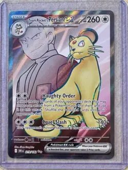 Pokemon TCG 2025 Destined Rivals TEAM ROCKET’S PERSIAN EX 219/182 Full Art MINT - Image 1