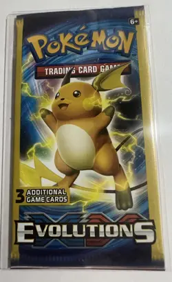 POKEMON XY EVOLUTIONS 3 Card Mini Booster Pack New Factory Sealed+..nice - Image 1