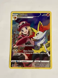 Braixen TG01/TG30 Silver Tempest Trainer Gallery Holo Pokemon TCG Card NM - Image 1