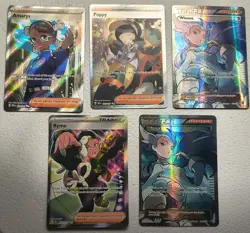 Pokemon English TCG Lot of 10 Trainer Cards Full Art Winona + - Image 1